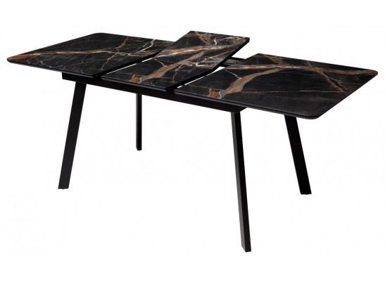 Стол АРУБА 140 МЕЙДЖИК, стекло / черный каркас в Каменске-Уральском