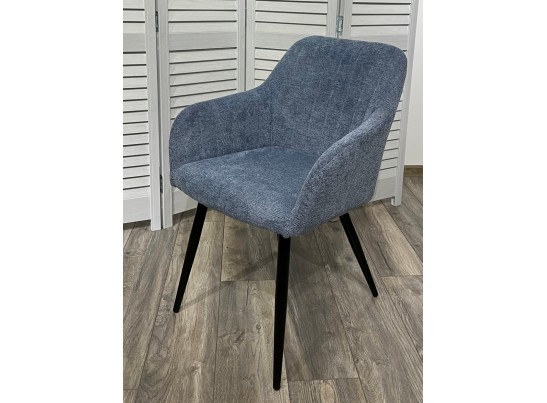 Стул BRANDY WZ2042-16 бледно-васильковый фактурный велюр/ черный каркас в Каменске-Уральском