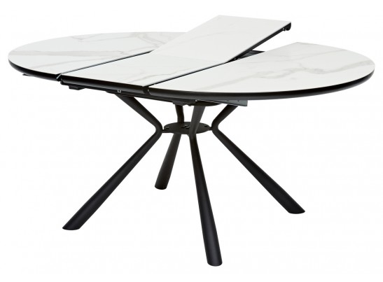 Стол VOLAND BIANCO TL-45 испанская керамика/ BLACK "белый мрамор" в Каменске-Уральском