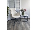 Стул VARDY 360 град.поворот. Белый букле XD841-01 / Серый, ®DISAUR