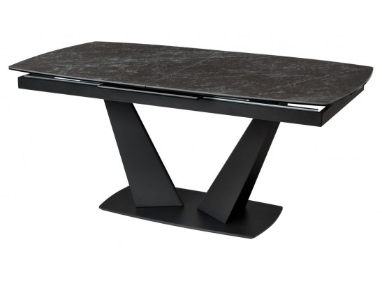 Стол ACUTO2 170 BLACK MARBLE Черный мрамор матовый, керамика/ черный каркас NEW! в Каменске-Уральском