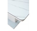 Стол ALTA 120 GREY-WHITE MARBLE/ WHITE глазурованное стекло в Каменске-Уральском