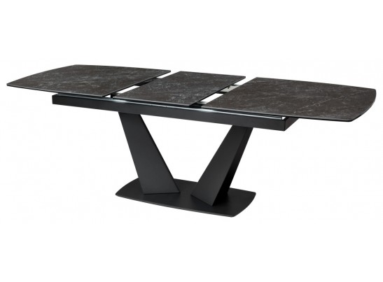 Стол ACUTO2 170 BLACK MARBLE Черный мрамор матовый, керамика/ черный каркас NEW! в Каменске-Уральском