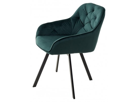 Стул GALE 360 град. поворот. BLUVEL-78 GREEN, велюр/ черный каркас, в Каменске-Уральском