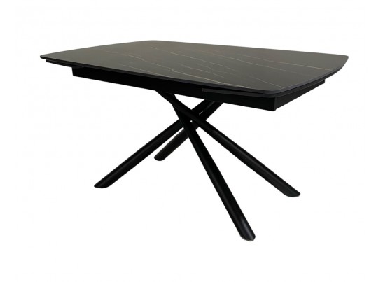 Стол RIVOLI 140 MATT GOLDEN BLACK SINTERED STONE/ BLACK в Каменске-Уральском
