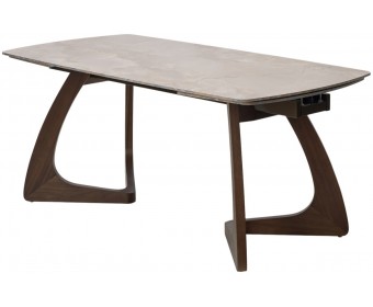 Стол DAKAR 180 GLOSS AMBER JADE SOLID CERAMIC / Орех, ®DISAUR