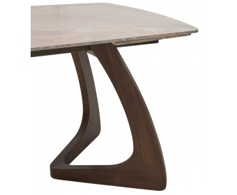 Стол DAKAR 180 GLOSS AMBER JADE SOLID CERAMIC / Орех, ®DISAUR