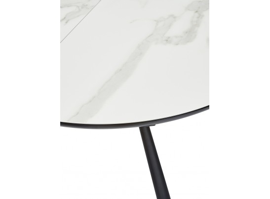 Стол VOLAND BIANCO TL-45 испанская керамика/ BLACK "белый мрамор" в Каменске-Уральском