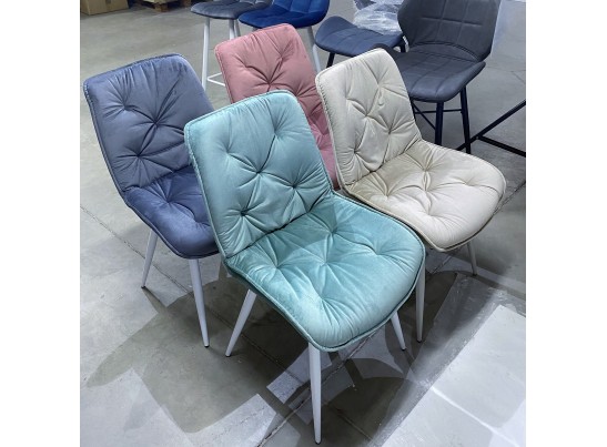 Стул MONACO UF910-08 PINK, велюр/капучино каркас M-City в Каменске-Уральском