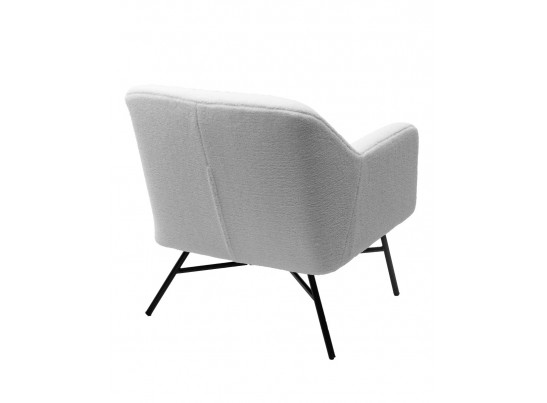 Кресло SHEEP NINI-01 Белый, teddy / черный каркас в Каменске-Уральском