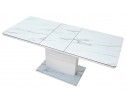 Стол ALTA 120 GREY-WHITE MARBLE/ WHITE глазурованное стекло в Каменске-Уральском