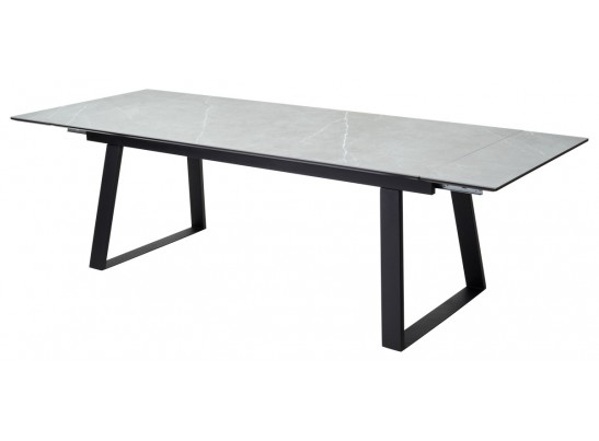 Стол Франк 200 Темно-серый мрамор, керамика / черный каркас в Каменске-Уральском