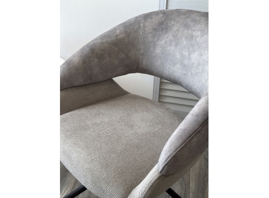 Стул EMBER 360 град. поворот. 7525-180 Серый, велюр/ ENJOY-451 Серый, ткань/ Черный, ®DISAUR в Каменске-Уральском