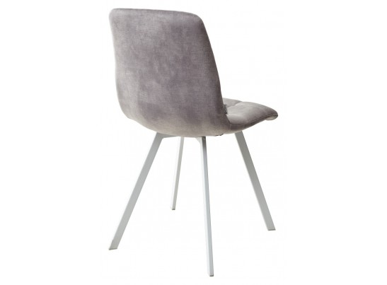 Стул CHILLI SQUARE PK6015-03 (VBP203) античный cеребристо-серый, велюр/ белый каркас в Каменске-Уральском