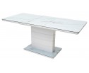 Стол ALTA 120 GREY-WHITE MARBLE/ WHITE глазурованное стекло в Каменске-Уральском
