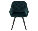 Стул GALE 360 град. поворот. BLUVEL-78 GREEN, велюр/ черный каркас, в Каменске-Уральском