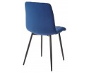 Стул DUBLIN G062-49 синий, велюр/ черный каркас в Каменске-Уральском
