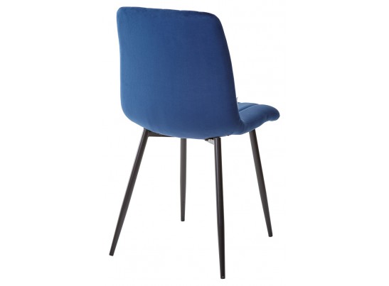 Стул DUBLIN G062-49 синий, велюр/ черный каркас в Каменске-Уральском