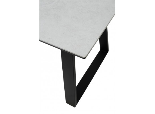 Стол Франк 180 Серый, керамика / черный каркас в Каменске-Уральском