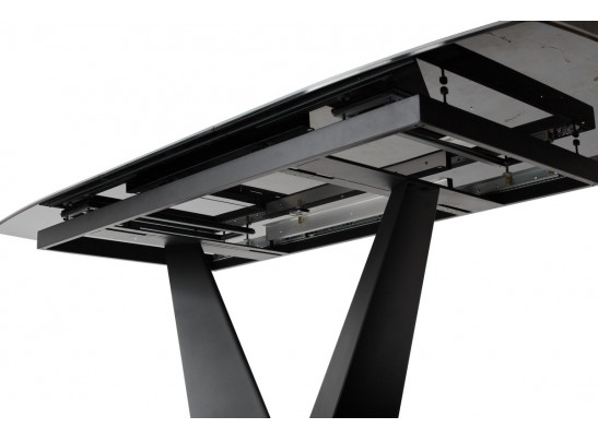 Стол ACUTO2 170 BLACK MARBLE Черный мрамор матовый, керамика/ черный каркас NEW! в Каменске-Уральском