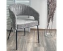 Стул SNUG 3018-17 серый, шенилл / черный каркас, ®DISAUR в Каменске-Уральском