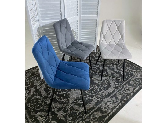 Стул NAPOLI UF910-18 NAVY BLUE, велюр в Каменске-Уральском