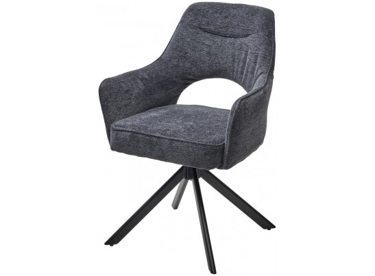 Стул GUARA 180 град. поворот. цвет серый RAVEN 18 / черный каркас, ®DISAUR в Каменске-Уральском