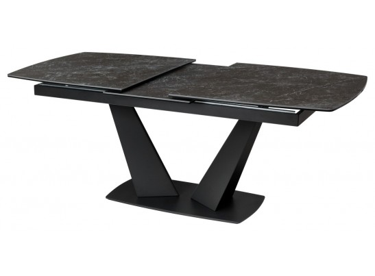 Стол ACUTO2 170 BLACK MARBLE Черный мрамор матовый, керамика/ черный каркас NEW! в Каменске-Уральском