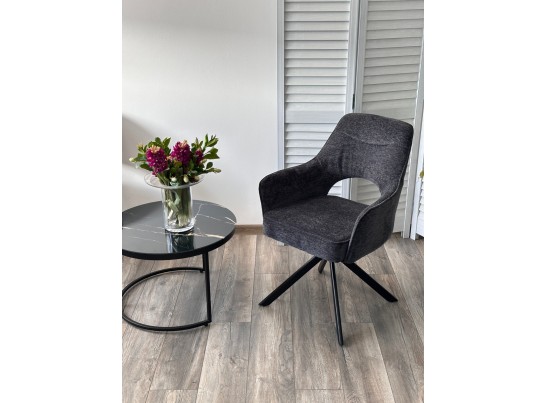 Стул GUARA 180 град. поворот. цвет серый RAVEN 18 / черный каркас, ®DISAUR в Каменске-Уральском