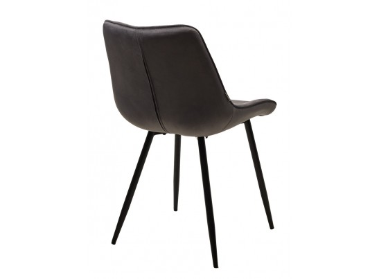 Стул MIAMI G062-40 серый, велюр/ черный каркас в Каменске-Уральском