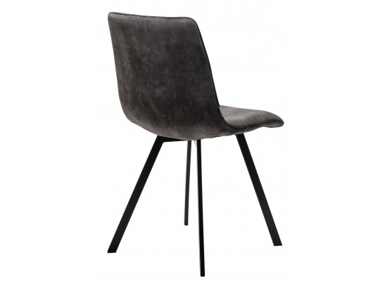 Стул ARFA UF912-07B античный темно-серый, велюр без "пальчикового" эффекта/ черный каркас, ®DISAUR в Каменске-Уральском