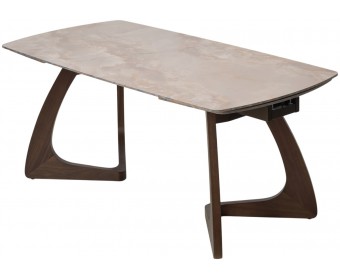 Стол DAKAR 180 GLOSS AMBER JADE SOLID CERAMIC / Орех, ®DISAUR