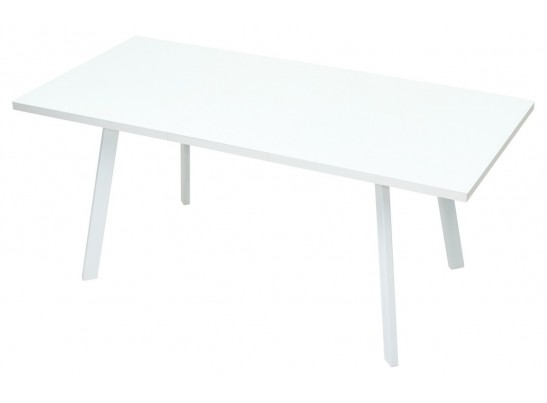 Стол ФИН 120 Белый, стекло/Белый каркас в Каменске-Уральском