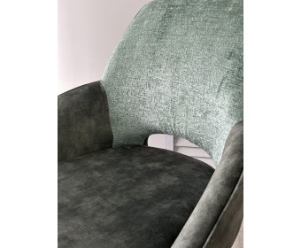 Стул BERRIES 360 град., Зеленый Loris-39, велюр/темно-зеленый 7525-156, велюр/ черный каркас, DISAUR