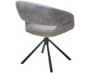 Стул EMBER 360 град. поворот. 7525-180 Серый, велюр/ ENJOY-451 Серый, ткань/ Черный, ®DISAUR в Каменске-Уральском