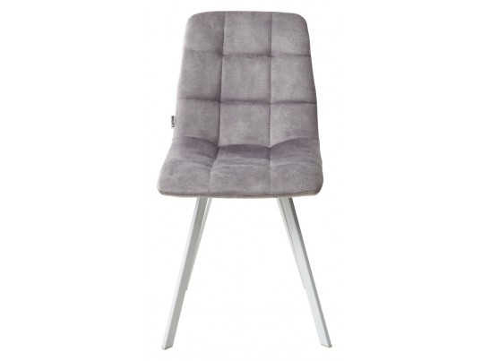Стул CHILLI SQUARE PK6015-03 (VBP203) античный cеребристо-серый, велюр/ белый каркас в Каменске-Уральском