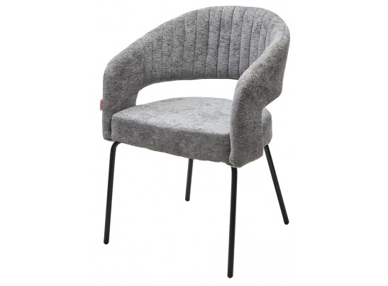 Стул SNUG 3018-17 серый, шенилл / черный каркас, ®DISAUR в Каменске-Уральском
