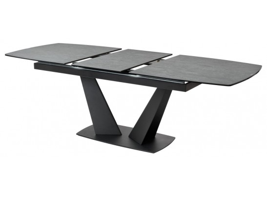 Стол ACUTO2 170 DARK CEMENT Тёмно-серый мрамор матовый, керамика/ черный каркас NEW! в Каменске-Уральском