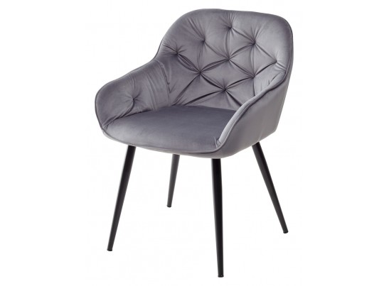 Стул BREEZE BLUVEL-14 GREY, велюр / черный каркас в Каменске-Уральском