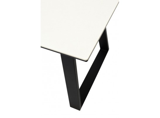 Стол Франк 180 Слоновая кость, керамика / черный каркас в Каменске-Уральском