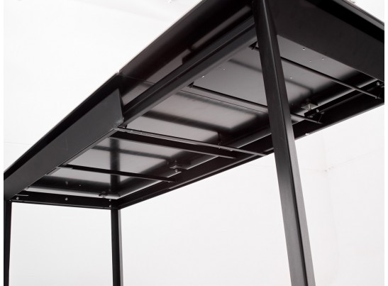 Стол CREMONA 160 HIGH GLOSS STATUARIO Белый мрамор глянцевый, керамика/ черный каркас в Каменске-Уральском