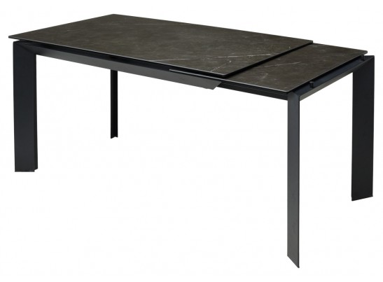 Стол CREMONA 140 KL-116 Черный мрамор матовый, итальянская керамика/ черный каркас, ®DISAUR в Каменске-Уральском