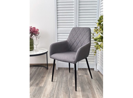 Стул NOVARA Barrel-97 Антрацит, ткань / черный каркас / Товарный знак DISAUR в Каменске-Уральском