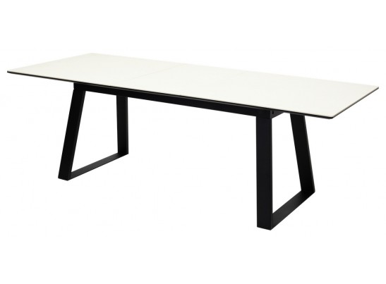 Стол Франк 180 Слоновая кость, керамика / черный каркас в Каменске-Уральском