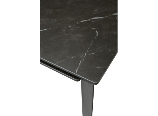 Стол CREMONA 140 KL-116 Черный мрамор матовый, итальянская керамика/ черный каркас, ®DISAUR в Каменске-Уральском