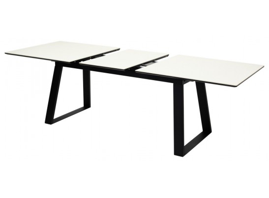 Стол Франк 180 Слоновая кость, керамика / черный каркас в Каменске-Уральском