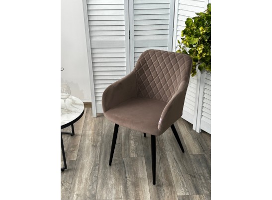 Стул BRANDY 505-5 Тауп, велюр "беспальчиковый" / черный каркас, в Каменске-Уральском