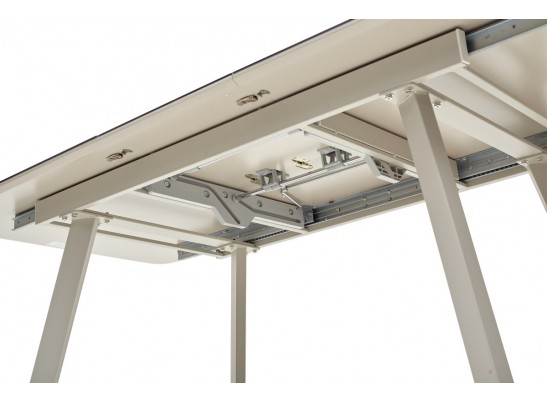 Стол ARUBA 140 BEIGE/ CAPPUCINO глазурованное стекло в Каменске-Уральском