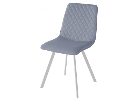 Стул DAIQUIRI BLUVEL-06 BLUE / белый каркас, велюр в Каменске-Уральском