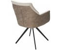 Стул BREVIS 180 град. поворот. XD841-02 Бежевый, букле/ GINO-101 Бежевый, ткань/ Черный, ®DISAUR